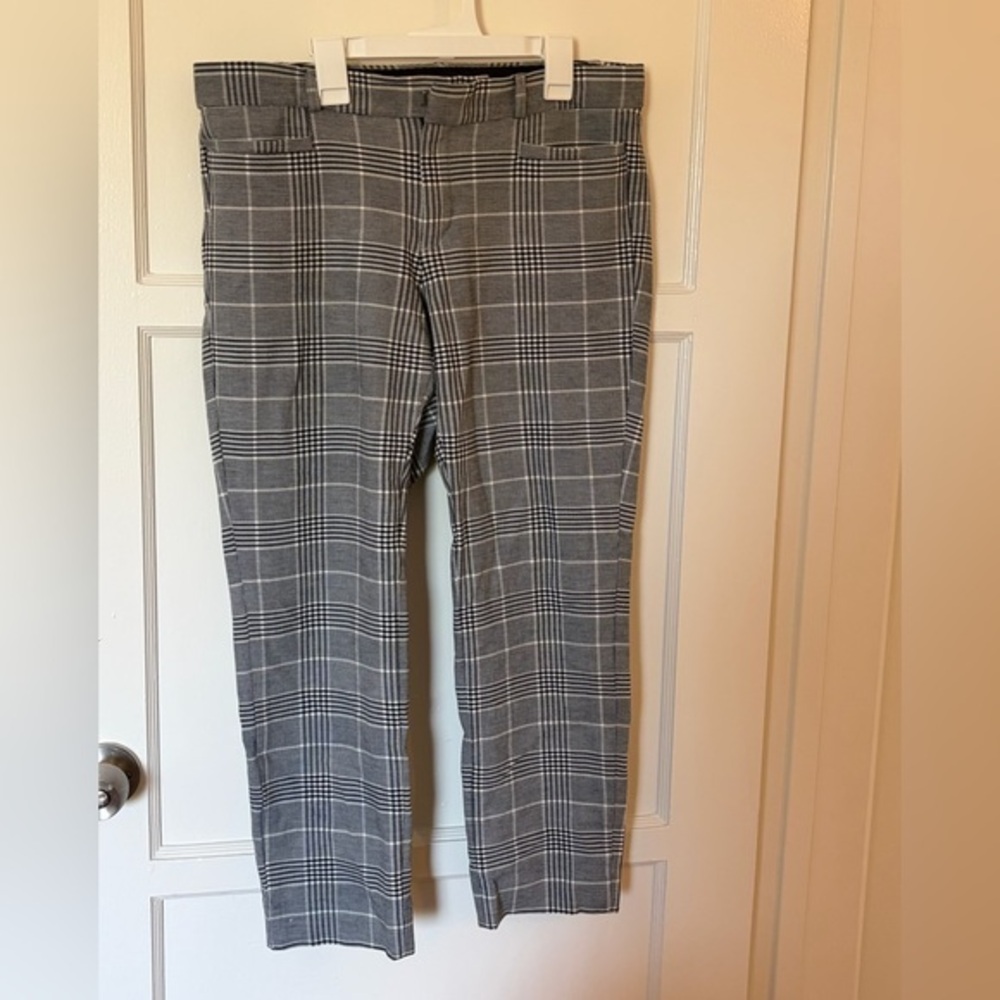 Banana Republic Women's Gray Plaid Trousers